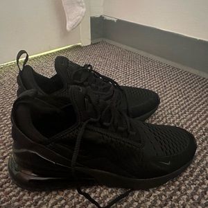 Women’s Nike Air Max 270s, all black